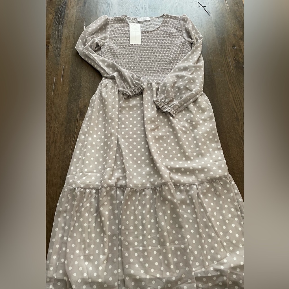 Mad about style x Jillian Harris dress in color birch dot